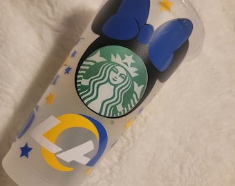 Los Angeles Rams Minnie 24oz Starbucks Tumbler