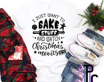 Bake Cookies and Christmas Movies Shirt