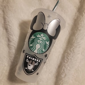 Raiders Minnie Mouse 24oz Starbucks Cold Cup-Venti