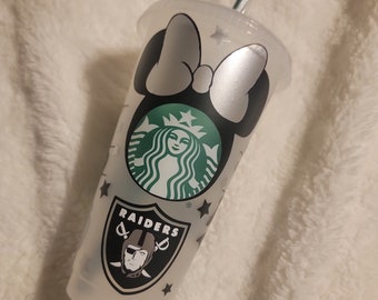 Raiders Minnie Mouse 24oz Starbucks Cold Cup-Venti