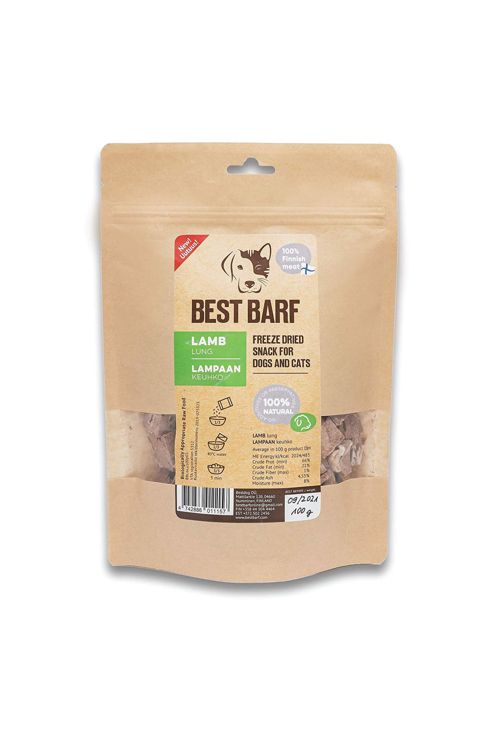 BEST BARF Freeze Dried Lamb Lung 100 Single Ingredient Etsy