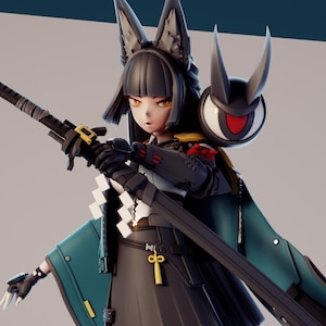 Hoshimi Miyabi -FAN ART- Custom Sizes-Multiple Options-Hand Cleaning-3D KIT