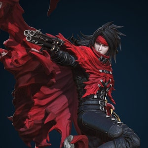 Vincent Valentine -FAN ART- Custom Sizes-Multiple Options-Hand Cleaning-3D KIT