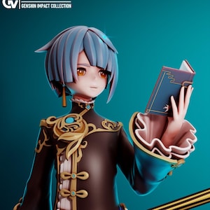 Xingqiu -FAN ART- Formats personnalisés-Plusieurs options-Nettoyage à la main-3D KIT