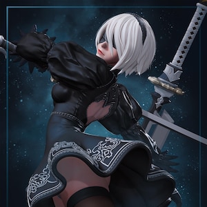 2B -FAN ART- Custom Sizes-Multiple Options-Hand Cleaning-3D KIT