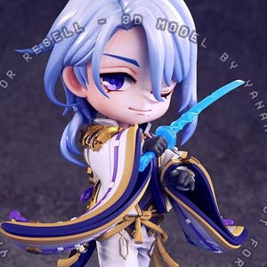 Kamisato Ayato -FAN ART- Custom Sizes-Multiple Options-Hand Cleaning-3D KIT