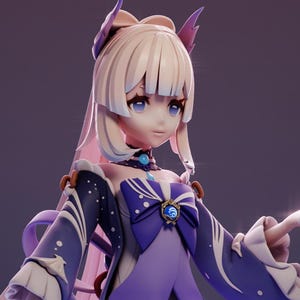 Sangonomiya Kokomi -FAN ART- Custom Sizes-Multiple Options-Hand Cleaning-3D KIT
