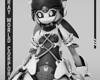 Aria "Robot" -FAN ART- Pedidos personalizados - Tamaños - Múltiples opciones - Pintura a mano personalizada - KIT 3D [Grey World Incorporate] Impresión bajo demanda