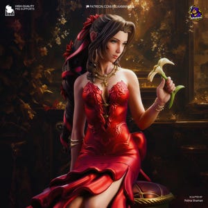 Aerith -FAN ART- Custom Sizes-Multiple Options-Hand Cleaning-3D KIT