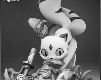 Chibi Kirara -FAN ART- Custom Orders - Sizes-Multiple Options-Custom Hand Painting-3D KIT Print on Demand