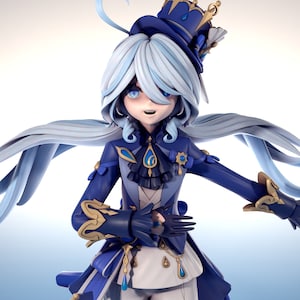 Furina -FAN ART- Custom Sizes-Multiple Options-Hand Cleaning-3D KIT