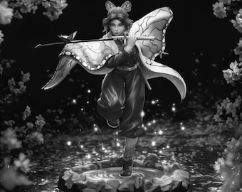 Shinobu Kocho -FAN ART- Custom Sizes-Multiple Options-Hand Cleaning-3D KIT