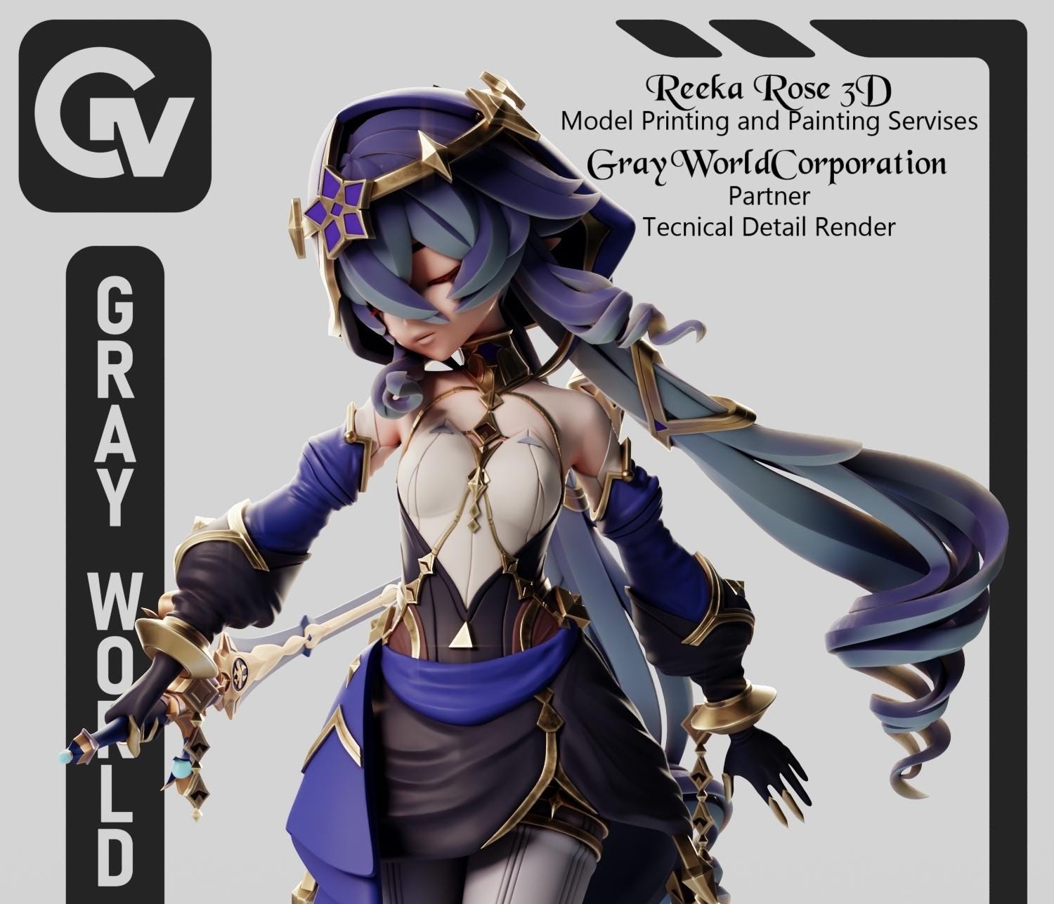 Layla -FAN ART-Sondergrößen-Mehrere Optionen-Hand Reinigung-3D KIT