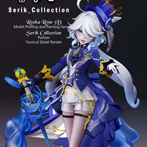 Furina -FAN ART- Custom Sizes-Multiple Options-Hand Cleaning-3D KIT