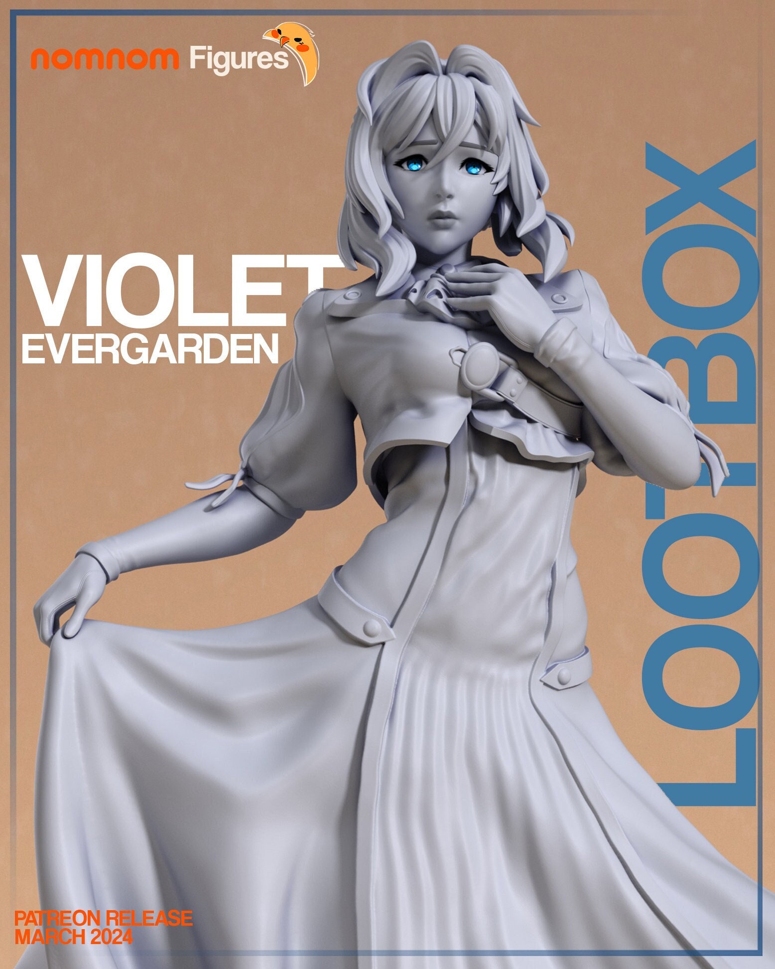 【新品】ヴァイオレット・エヴァーガーデン3D立体絵画 アニメ風 DIY 匿名発送 ヴァイオレット・エヴァーガーデン -ファンアート- カスタム