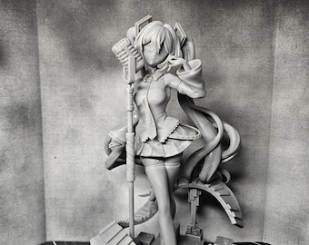 Hatsune Miku -FAN ART- Custom Orders - Sizes-Multiple Options-Custom Hand Painting-3D KIT [WallyY Studio] Print on Demand pon
