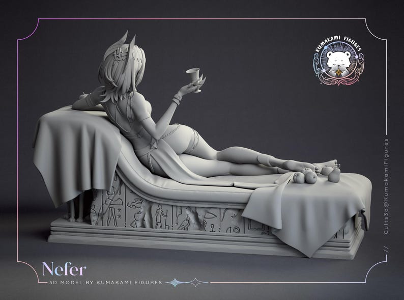 Nefer In Game Model Nefer -FAN ART- Genshin Impact 3D Printed Resin Model Figure KIT Print ...