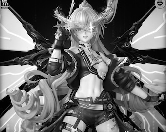 Silver Wolf Lv999 -FAN ART- Custom Orders - Sizes-Multiple Options-Custom Hand Painting-3D KIT Print on Demand
