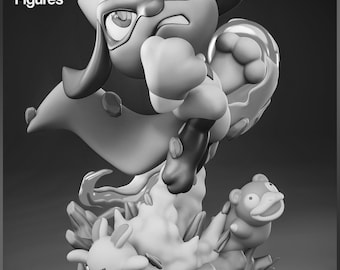 Cute Fighter -FAN ART- Custom Orders - Sizes-Multiple Options-Custom Hand Painting-3D KIT Print on Demand