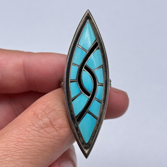 The Best Vintage Zuni Hummingbid Turquoise Inlay Sterling Silver Bracelet The Best Vintage Zuni Hummingbid Turquoise Inlay Sterling Silver Bracelet