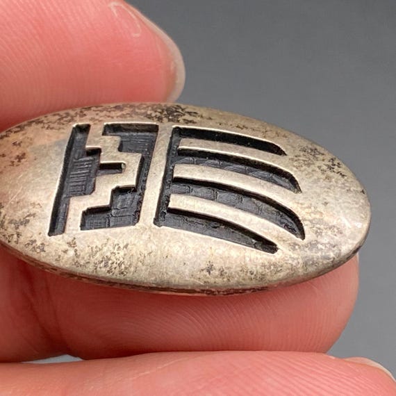 Petite Vintage Hopi Bernard Dawahoya Native Raincloud Silver 