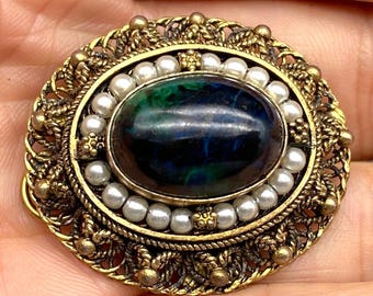 Vintage Perle Eilat Sterling Silber Pin Brosche Anhänger