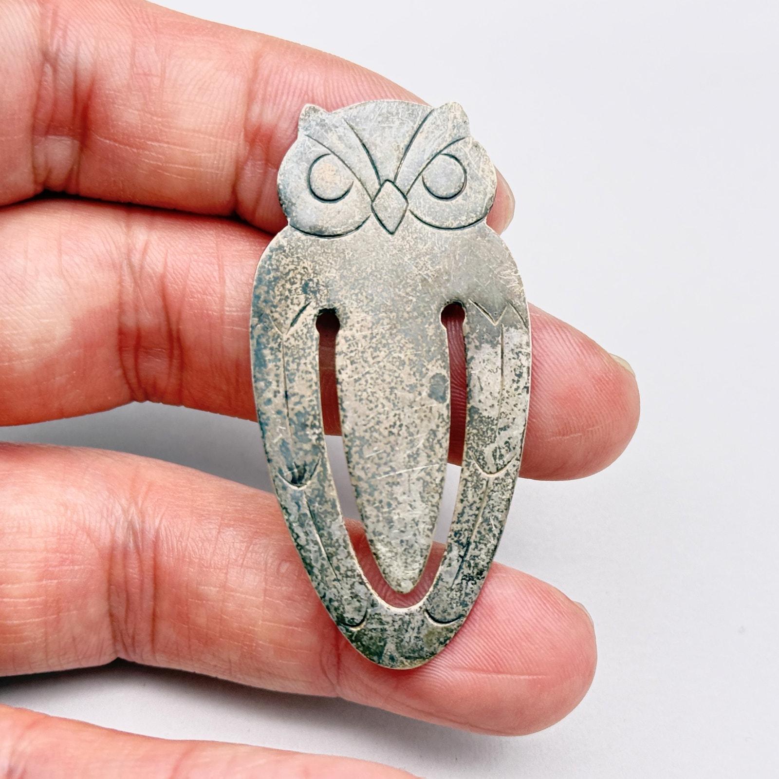 Vintage Owl Figural Sterling Silver Page Bookmark