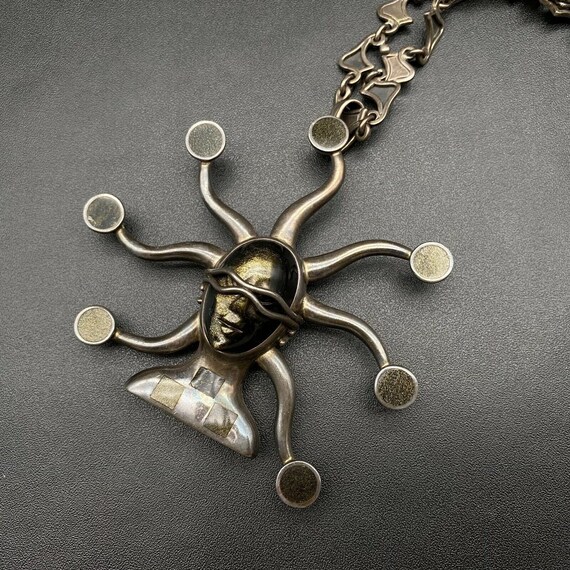 Parure De Bijoux Vintage Moderniste - Collier Et Boucles D'oreilles Assortis - Set Occasion