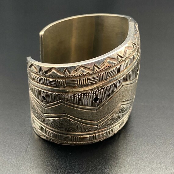 Vintage Navajo Peter Nelson Sterling Silver Brace… - image 10