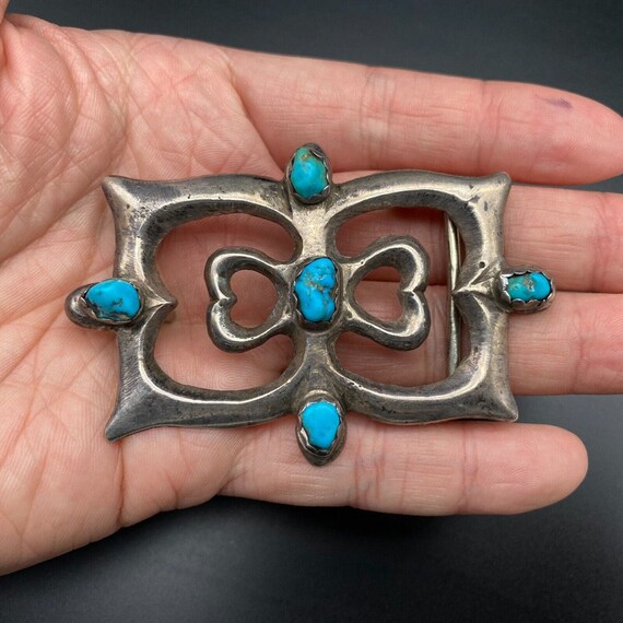 Vintage Navajo Bow Guard Ketoh Turquoise Sandcast… - image 7