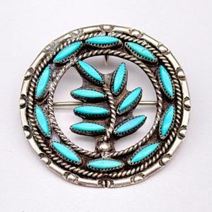 Turquoise Needlepoint Pin Pendant - Etsy