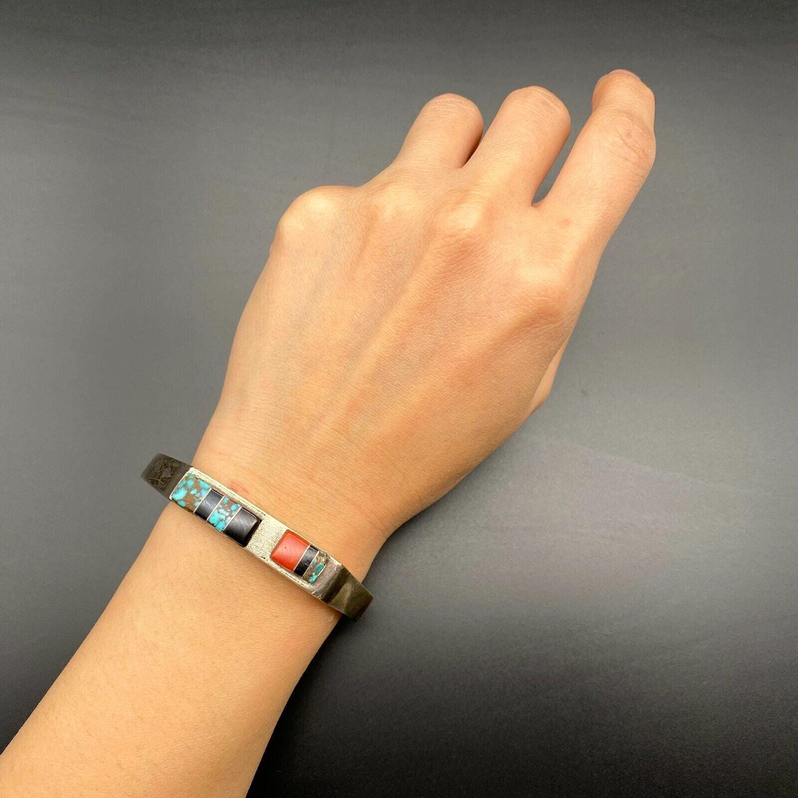 ヴィンテージ ズニ族 ネイティブ ターコイズ コーラル シルバー