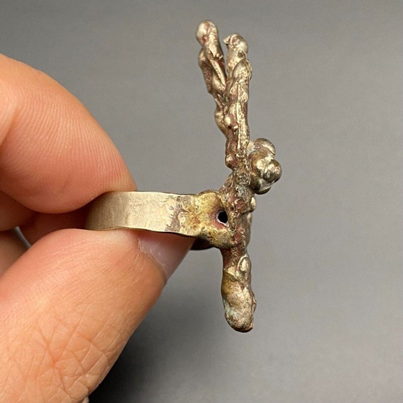 Vintage Pal Kepenyes Brutalist Mexico Hand Ring S… - image 9