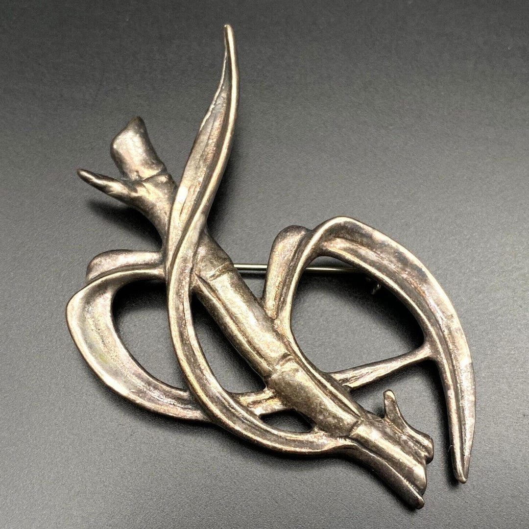 Ming Pin Vintage Mings Sugar Cane Sterling Silver Pin Brooch - Etsy