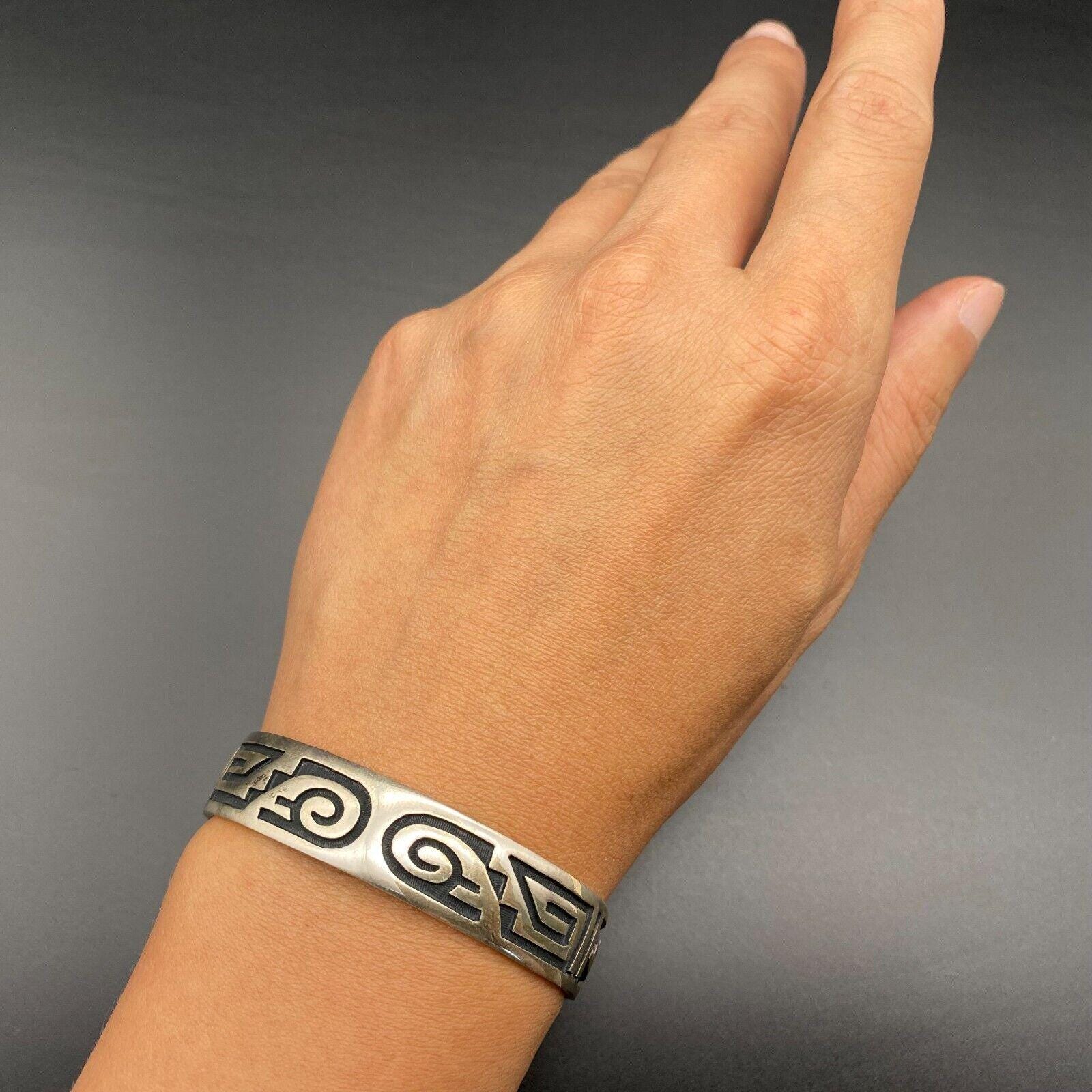 Vintage Hopi Griselda Saufkie Whirlwind Sterling Silver Vintage Hopi Griselda Saufkie Whirlwind Sterling Silver