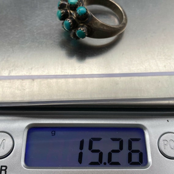 Vintage Navajo Native Indian Turquoise Silver Rin… - image 3