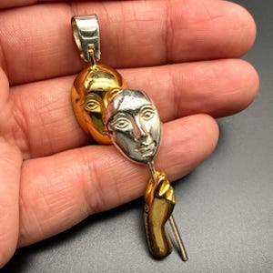 Sergio Bustamante Two Tone Vermeil Sterling Silver Sunburst