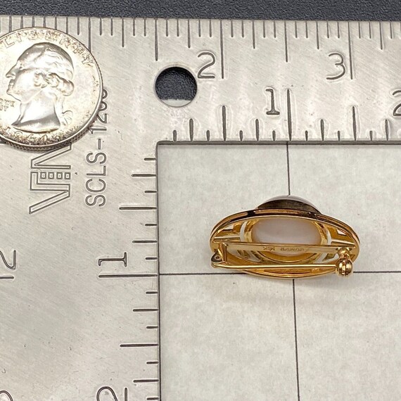 Vintage Gump's Pearl 14K Gold Pin Brooch - image 9
