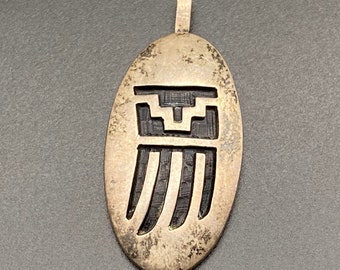 Petite Vintage Hopi Bernard Dawahoya Raincloud Silver Pendant