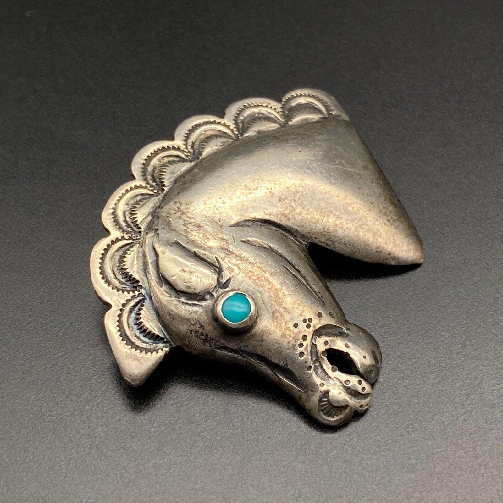 Superbe Broche Ancienne Fer à Cheval Argent Et Turquoises - Angleterre Vers 1880 (porte-bonheur)