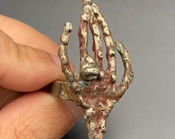Anello vintage Pal Kepenyes Brutalist Mexico, misura 7,75