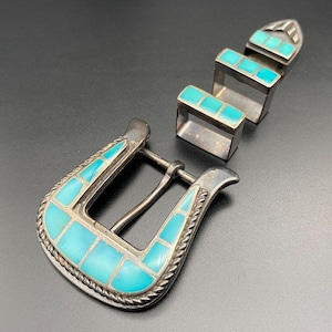 Extremely Rare FRANK DISHTA Zuni Turquoise and Sterling