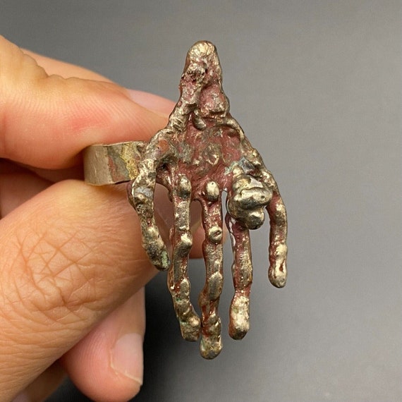 Vintage Pal Kepenyes Brutalist Mexico Hand Ring S… - image 10