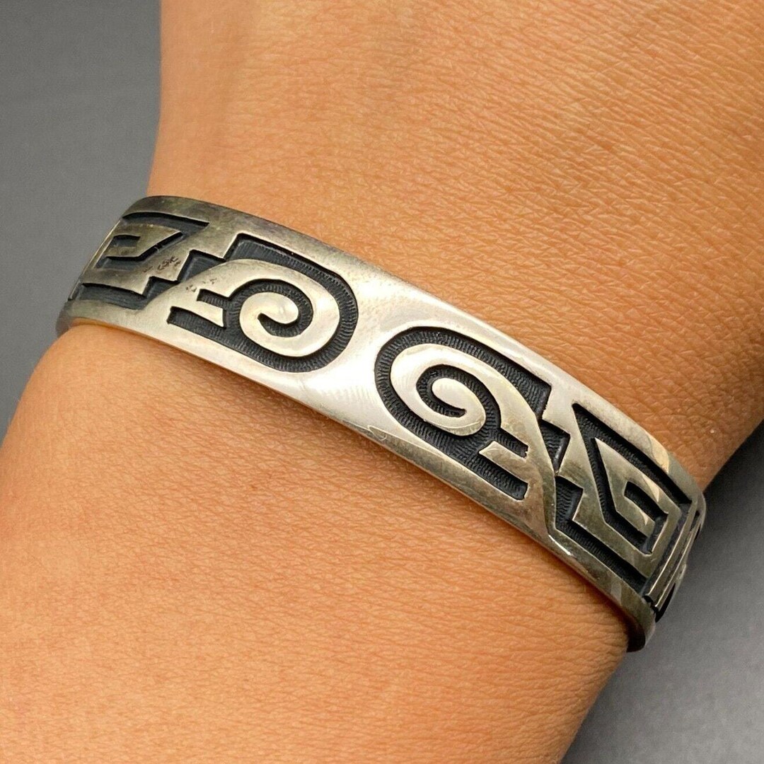 Vintage Hopi Griselda Saufkie Whirlwind Sterling Silver Vintage Hopi Griselda Saufkie Whirlwind Sterling Silver