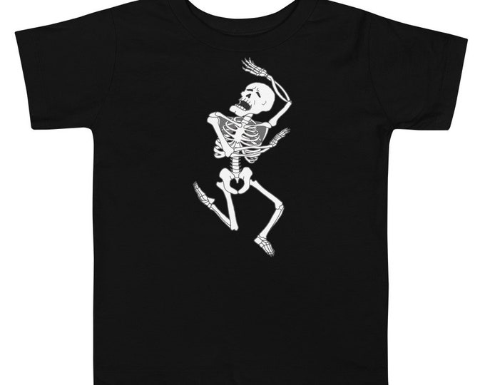 Dramatic Skeleton Tee | Halloween T-Shirt | Toddler Short Sleeve Tee | The Creeperie