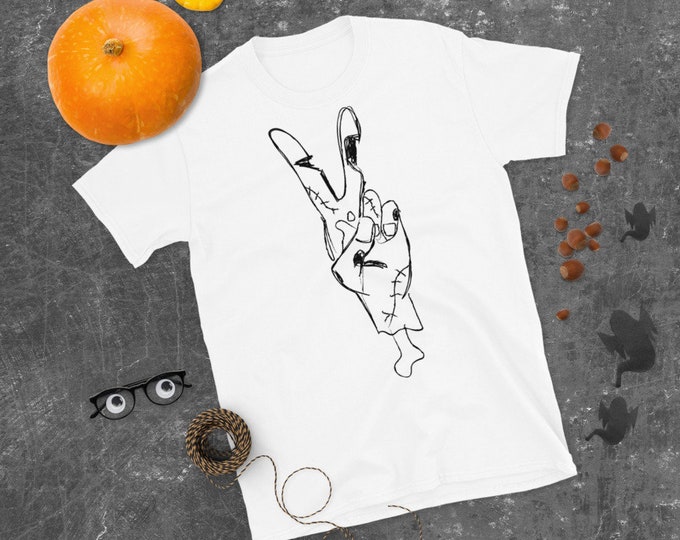 Zombie Peace Shirt | Zombie Short-Sleeve Unisex T-Shirt | Halloween Shirt | The Creeperie