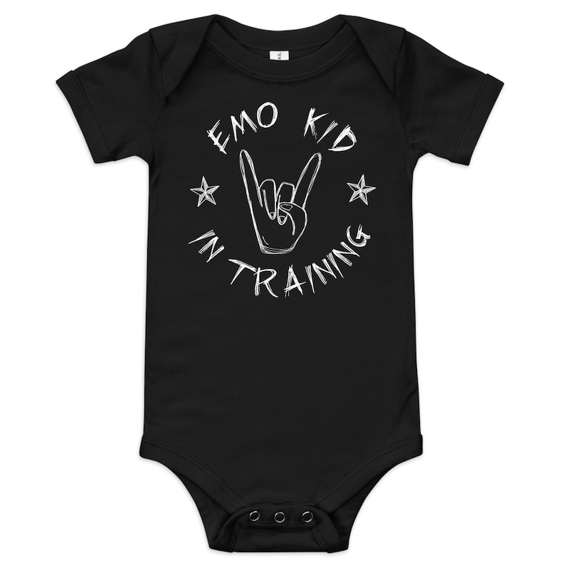 Emo Kid In Training Baby short sleeve one piece