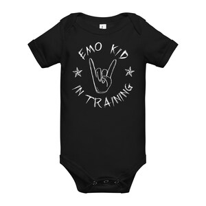 Emo Kid In Training Baby short sleeve one piece