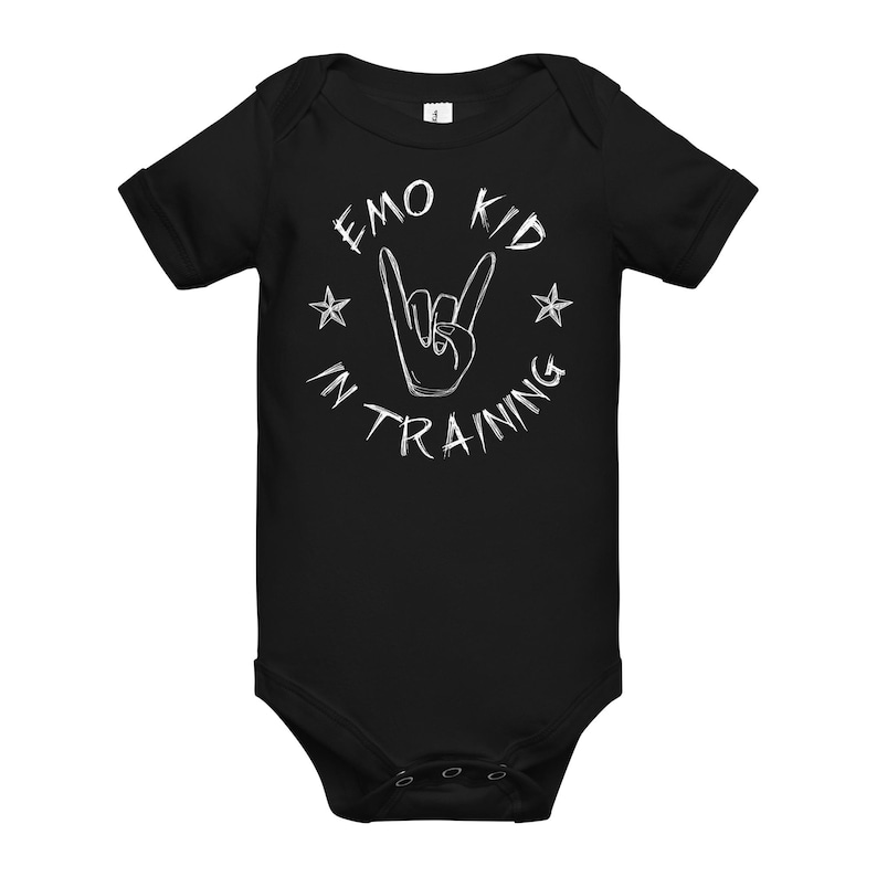 Emo Kid In Training Baby short sleeve one piece