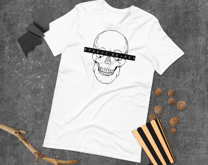 Spooky Season Shirt | Halloween T-Shirt | Halloween Tee | Skull Short-Sleeve Unisex T-Shirt | The Creeperie